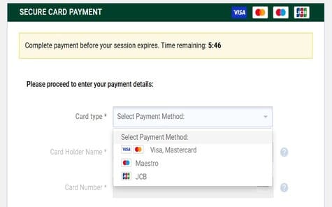 pay the evisa fee